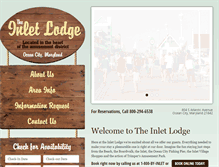 Tablet Screenshot of inletlodge.com